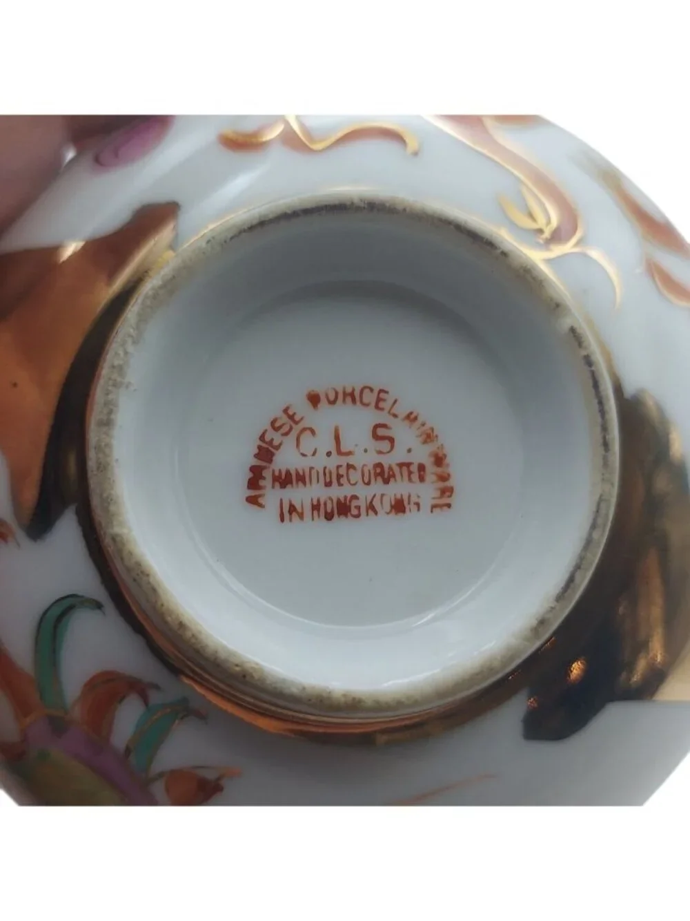 Vintage C L S Hand Decorated Dragon & Phoenix Rice Bowls Set Of 2 Hong Kong